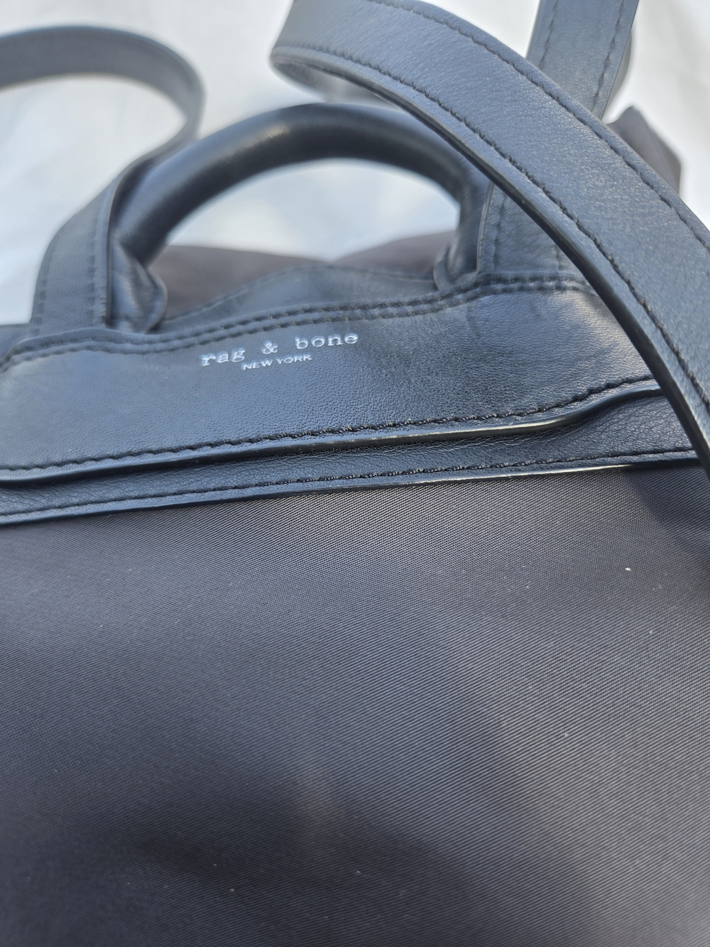 rag & bone Black Nylon Backpack with Silver Hardware - Picture 7 of 12